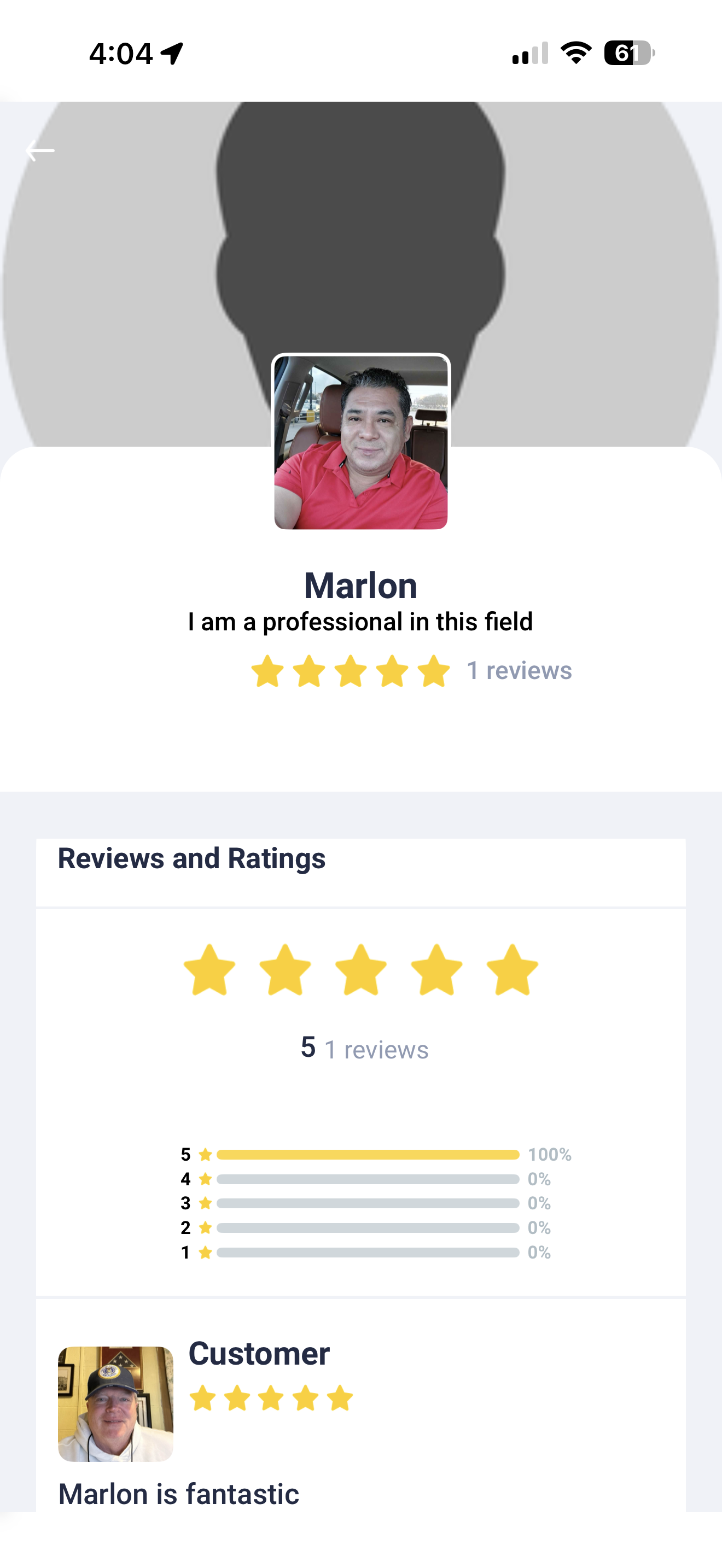 Helper profile — Subject Matter Expert with live video reviews
