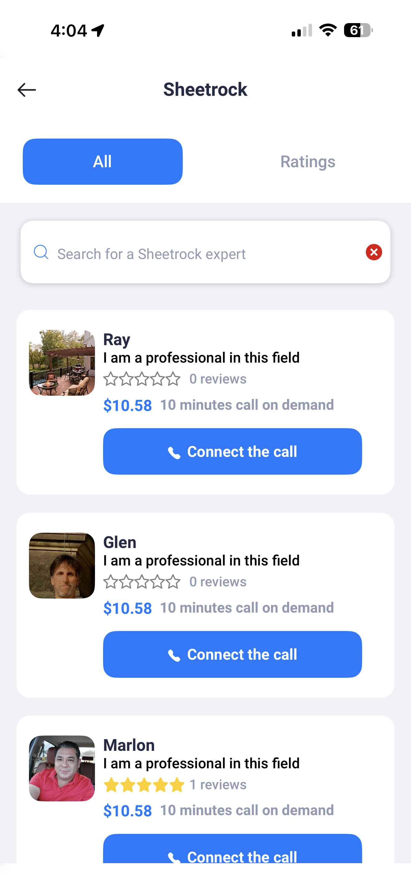 Choose a Helper and connect the live video call